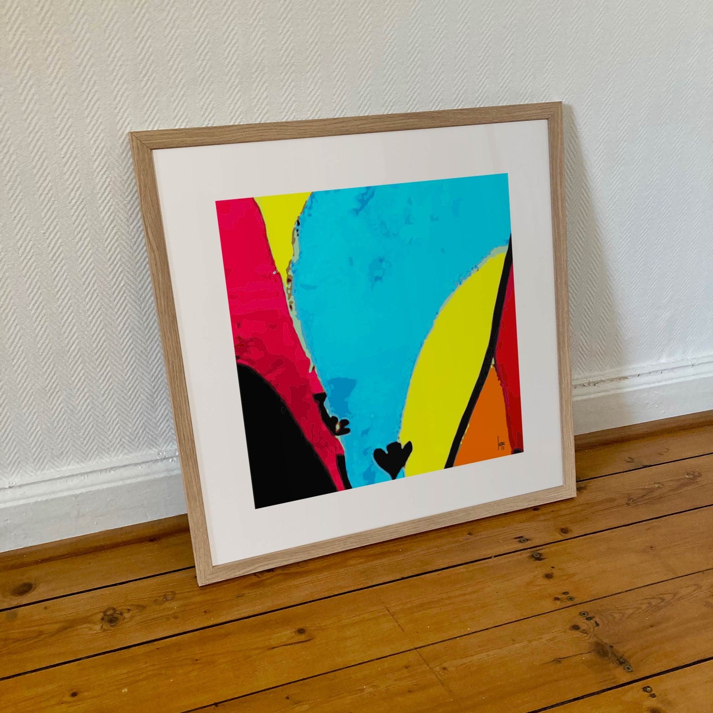 Jeune Pousse", tirage d'art moderne sur toile, art abstrait, format 50x50 cm