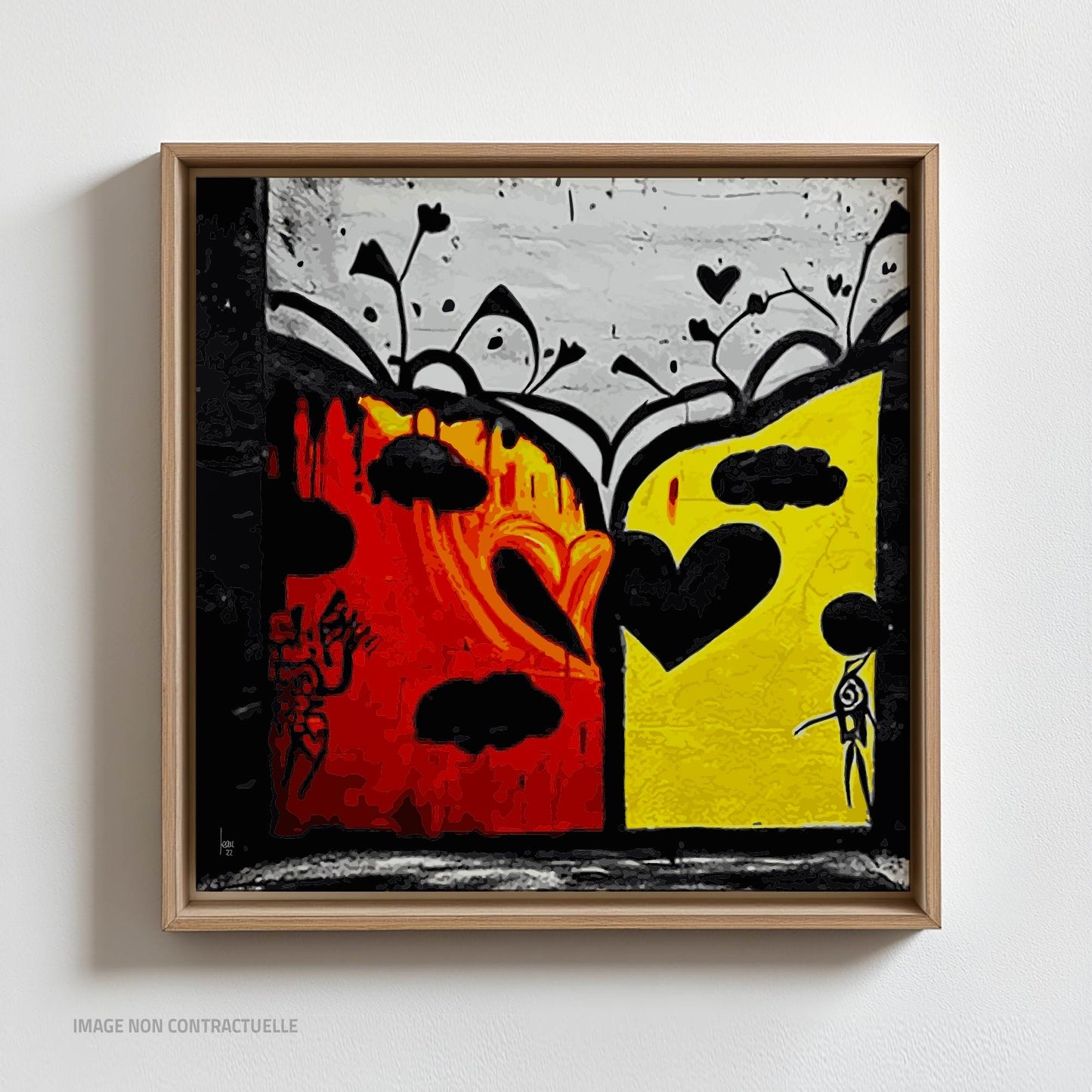 Coccinelles, tirage sur caisse américaine au format carré 110x110 cm