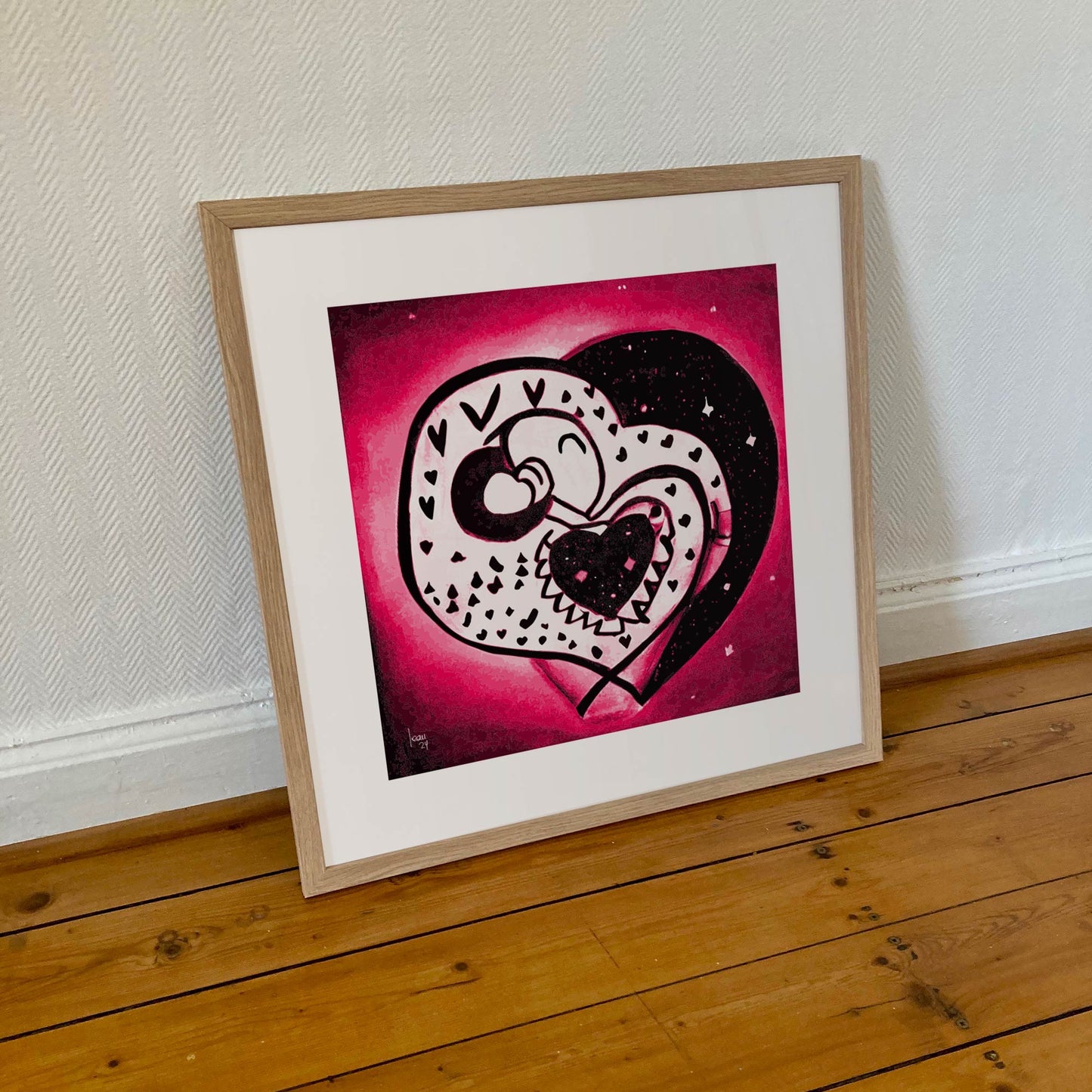 Galaxies, tirage d'art moderne encadré format 50x50 cm.