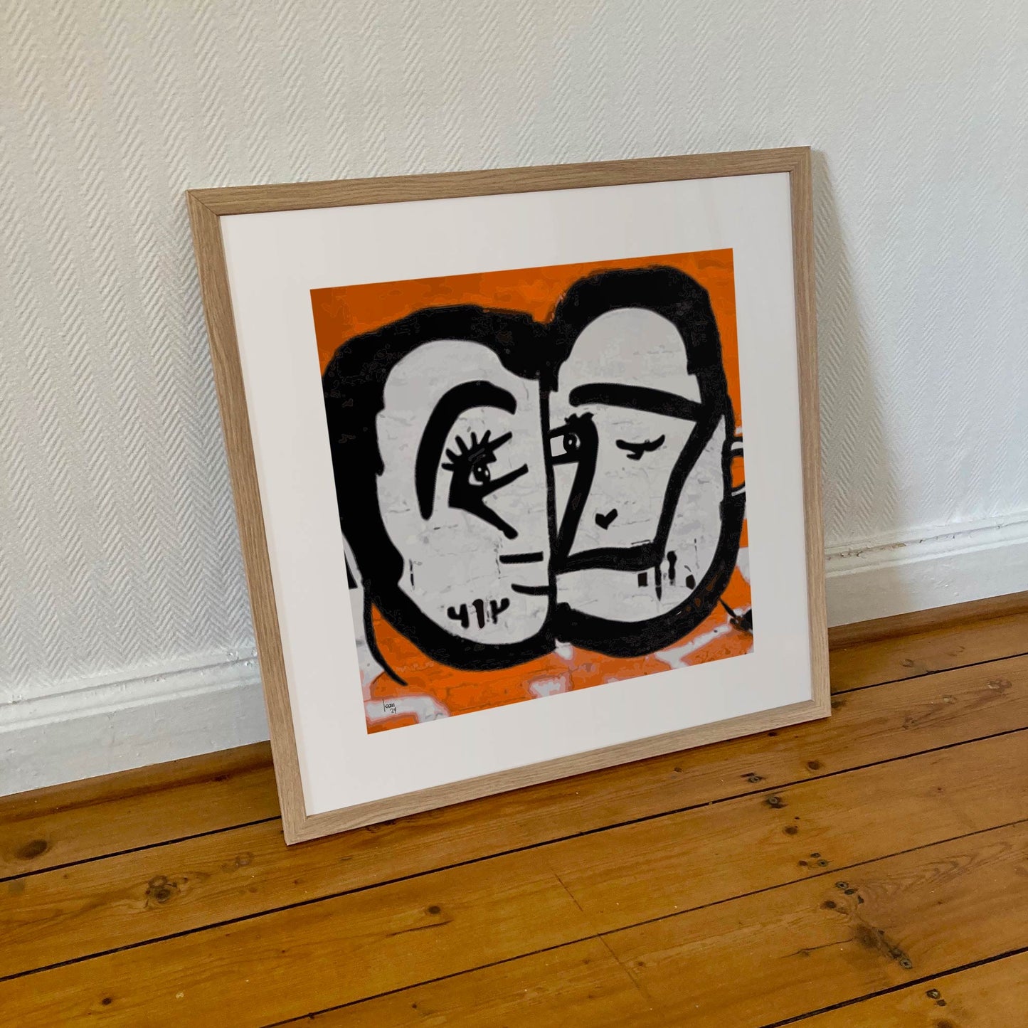 Regards Croisés, tirage d'art moderne encadré au format 50x50 cm.