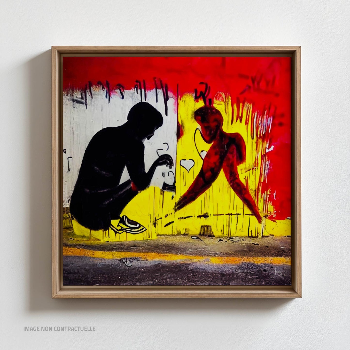 Lueur, tirage sur caisse américaine d'art contemporain, format 110x110 cm, disponible à l'achat en ligne.