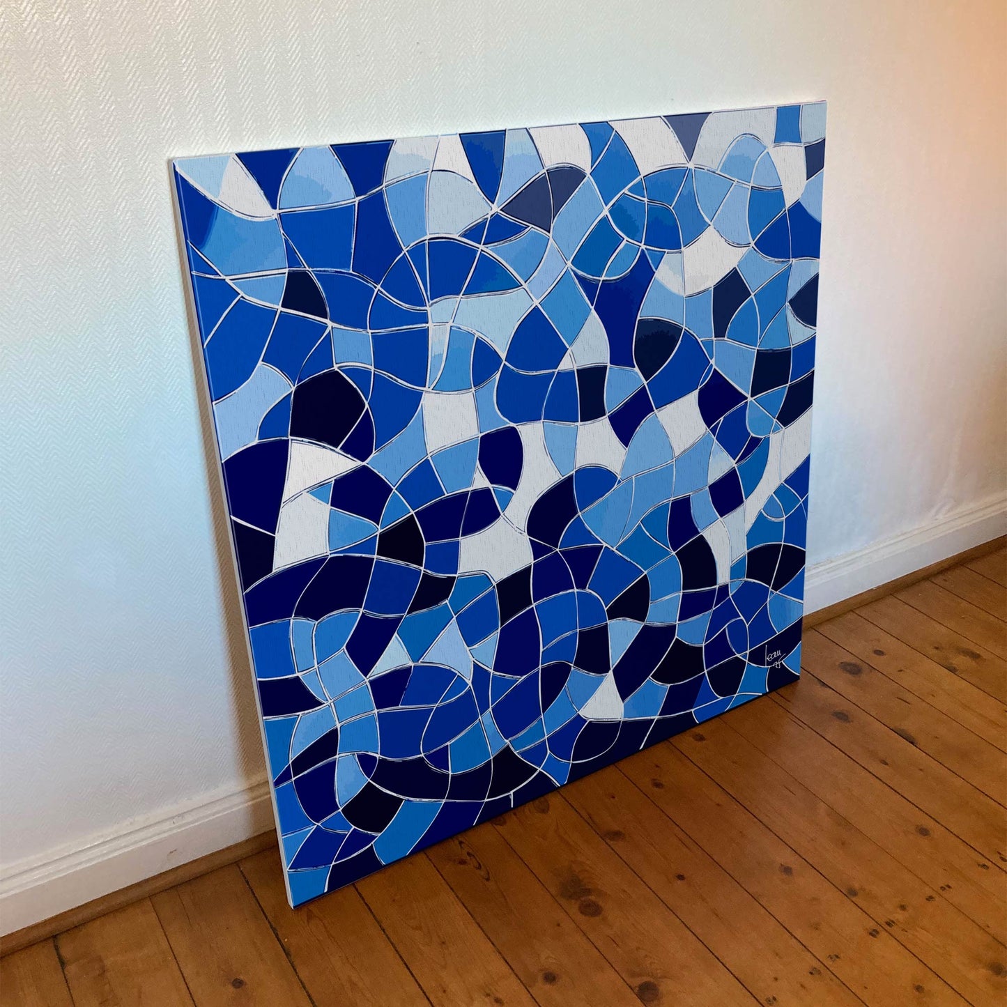 Toile Abysses œuvre bleue Hahnemühle papier fin art océan profond