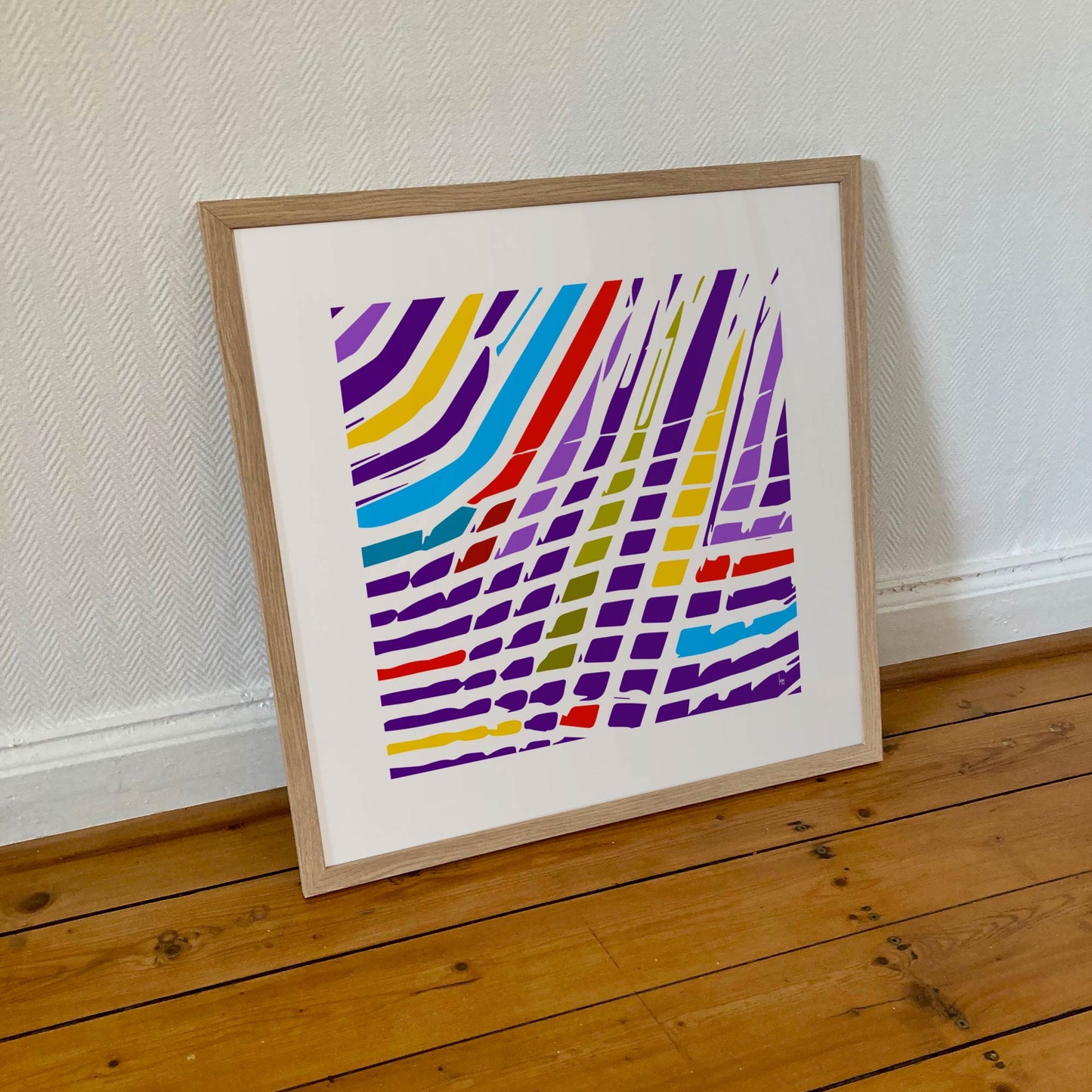 Cyclone, tirage d'art encadré 50x50 cm, art contemporain, parfait pour petits espaces.