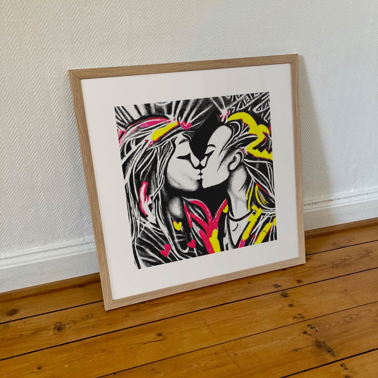 Artémis et Callisto, tirage encadré de qualité musée.