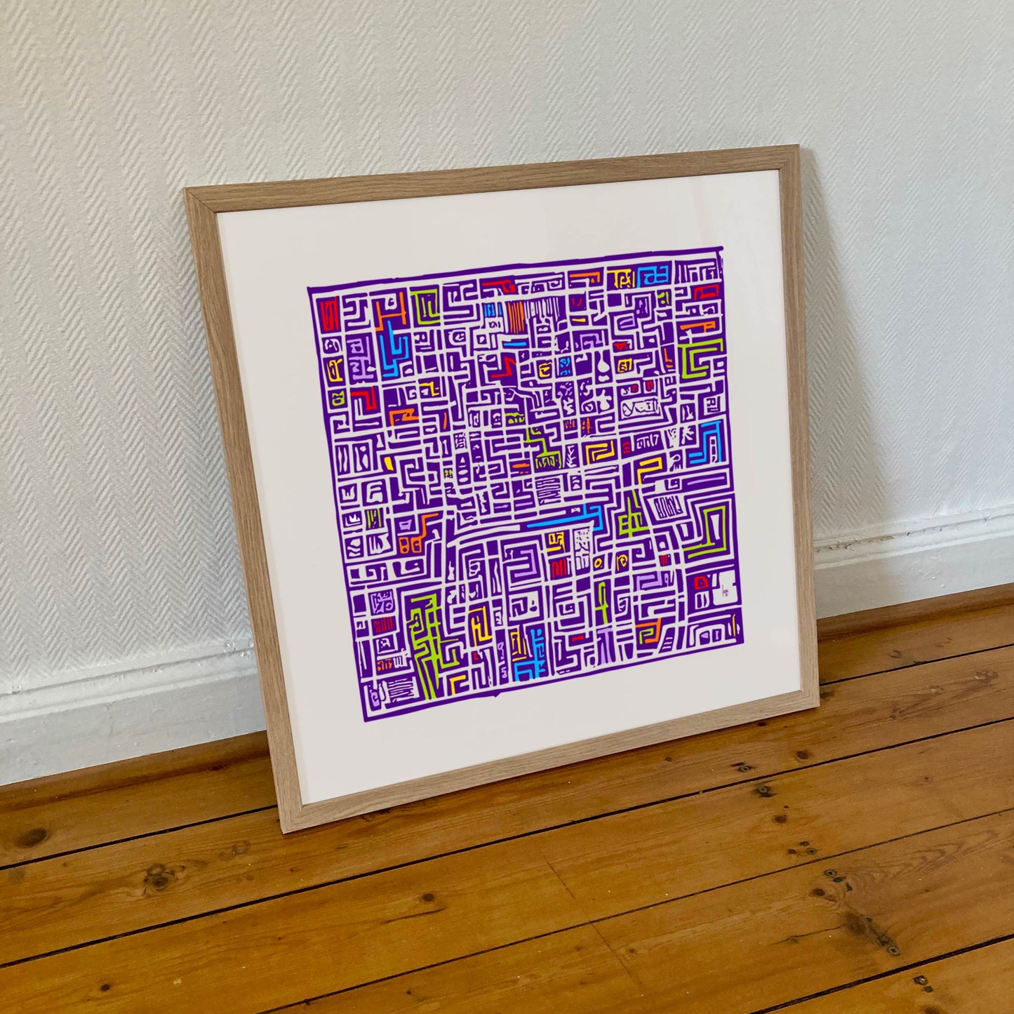 Œuvre numérique "Silicium" disponible en tirages d'art contemporain haut de gamme, plusieurs formats et finitions sur limonadebleue.com