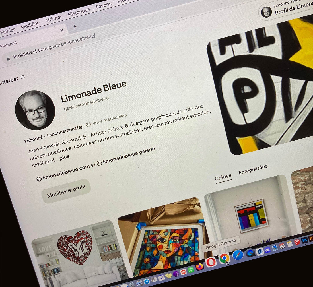 Limonade Bleue arrive sur Pinterest : Découvrez mes œuvres en art mural et décoration intérieure