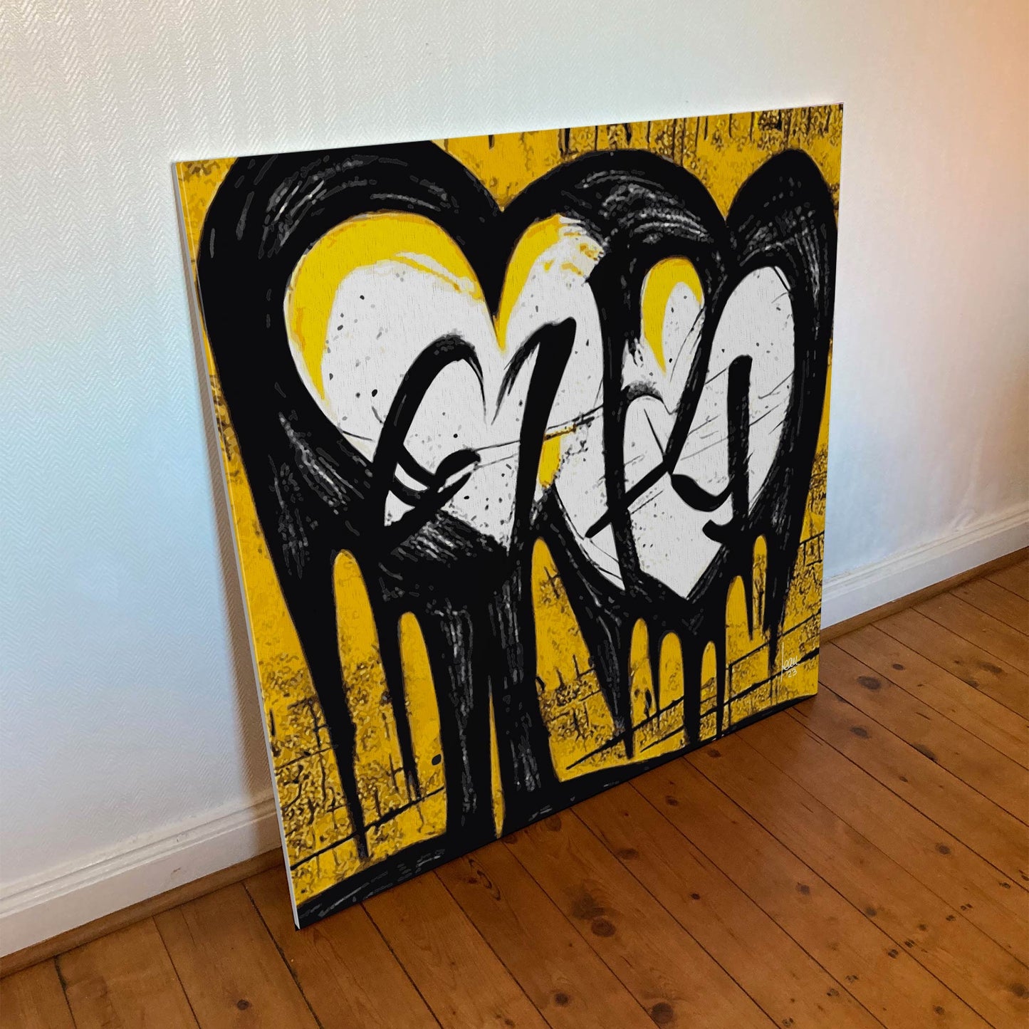 "Fusion" tirage d'art sur toile et châssis bois 100x100cm  tirage d'art haut de gamme. Art contemporain, art abstrait et achat en ligne