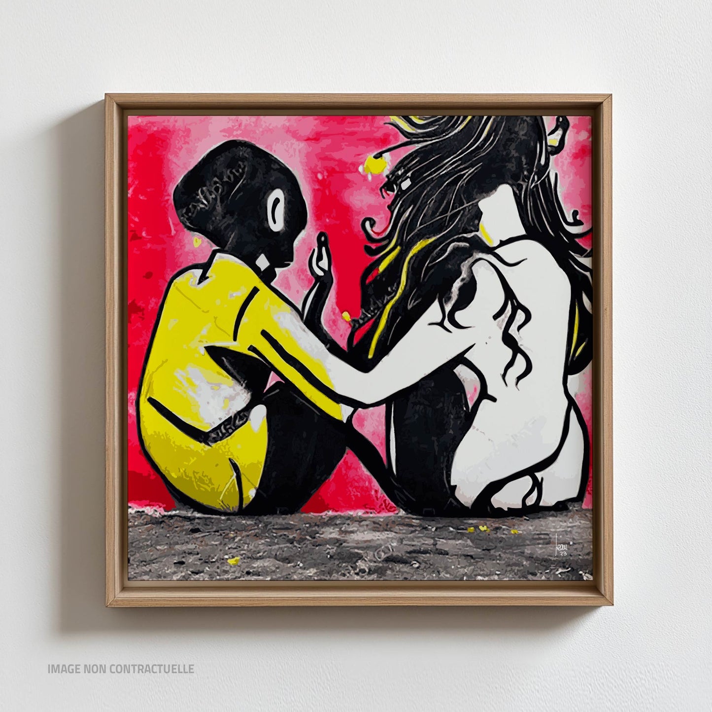 Œuvre murale design Initiation peinture abstraite figurative contemporaine