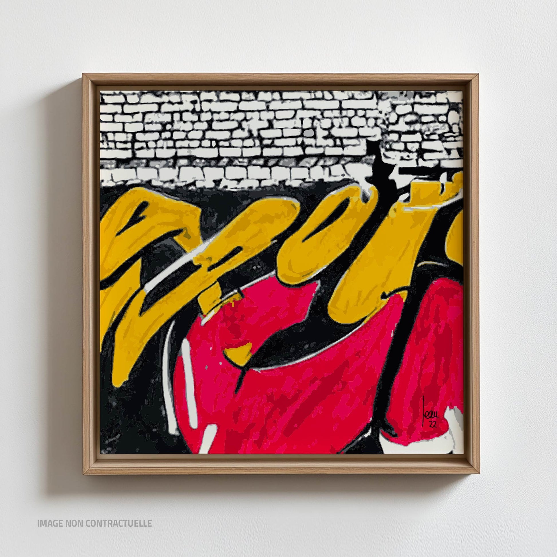"Fondations", tirage d'art contemporain sur cadre flottant 110x110 cm.