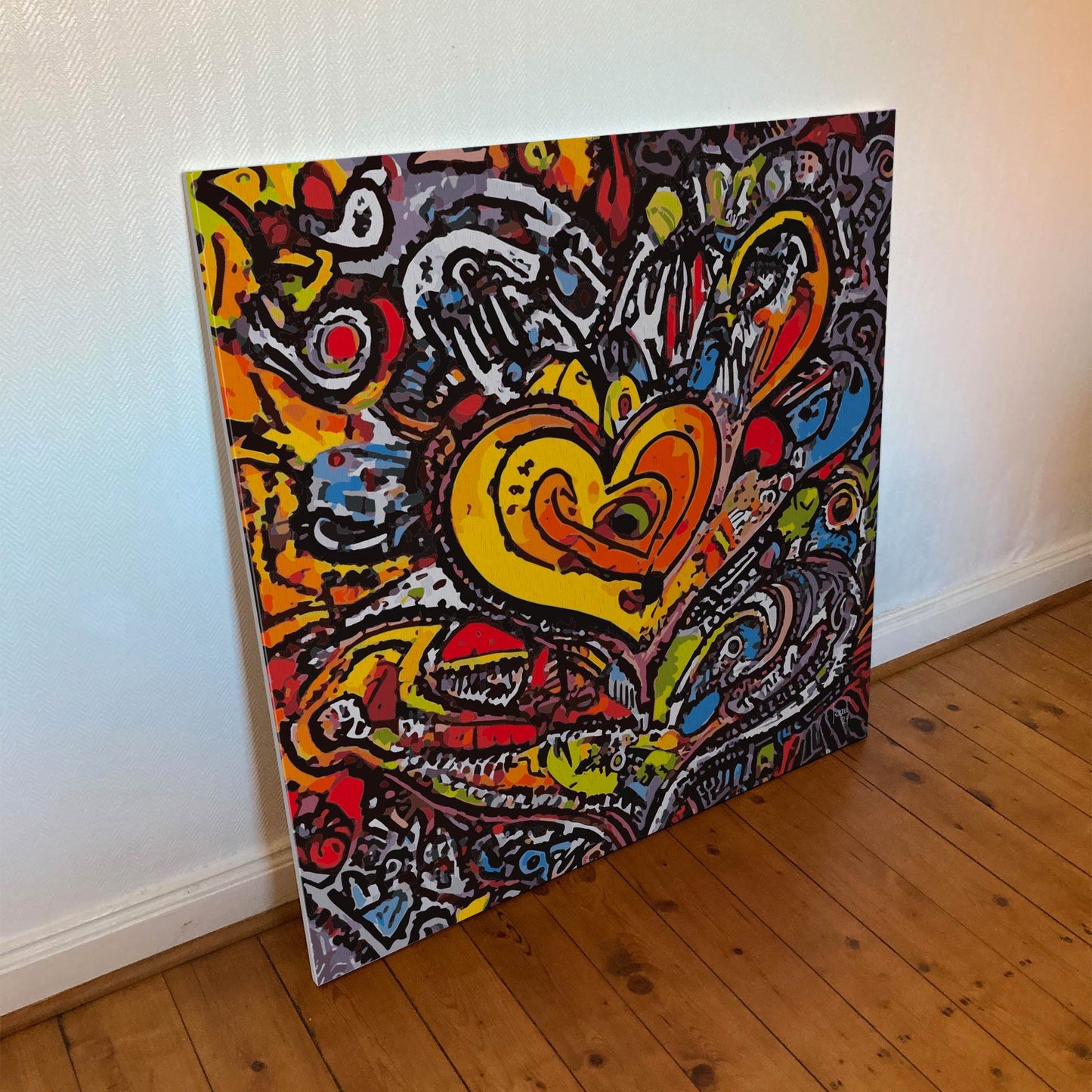 "Big Bang" tirage d'art contemporain sur toile et châssis bois 100x100cm