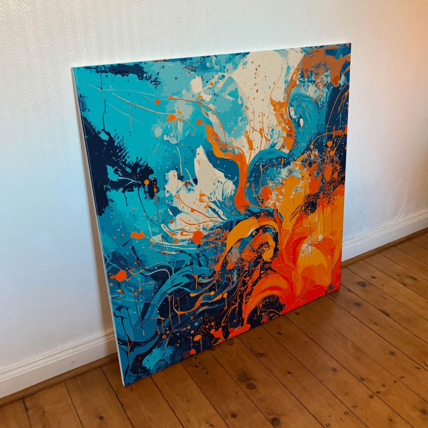 "Eruption" tirage d'art contemporain sur toile et châssis bois 100x100cm