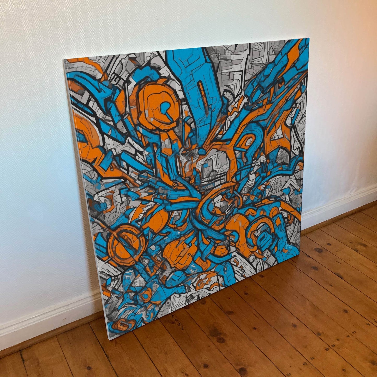 "Métropolis" tirage d'art contemporain sur toile et châssis bois 100x100cm