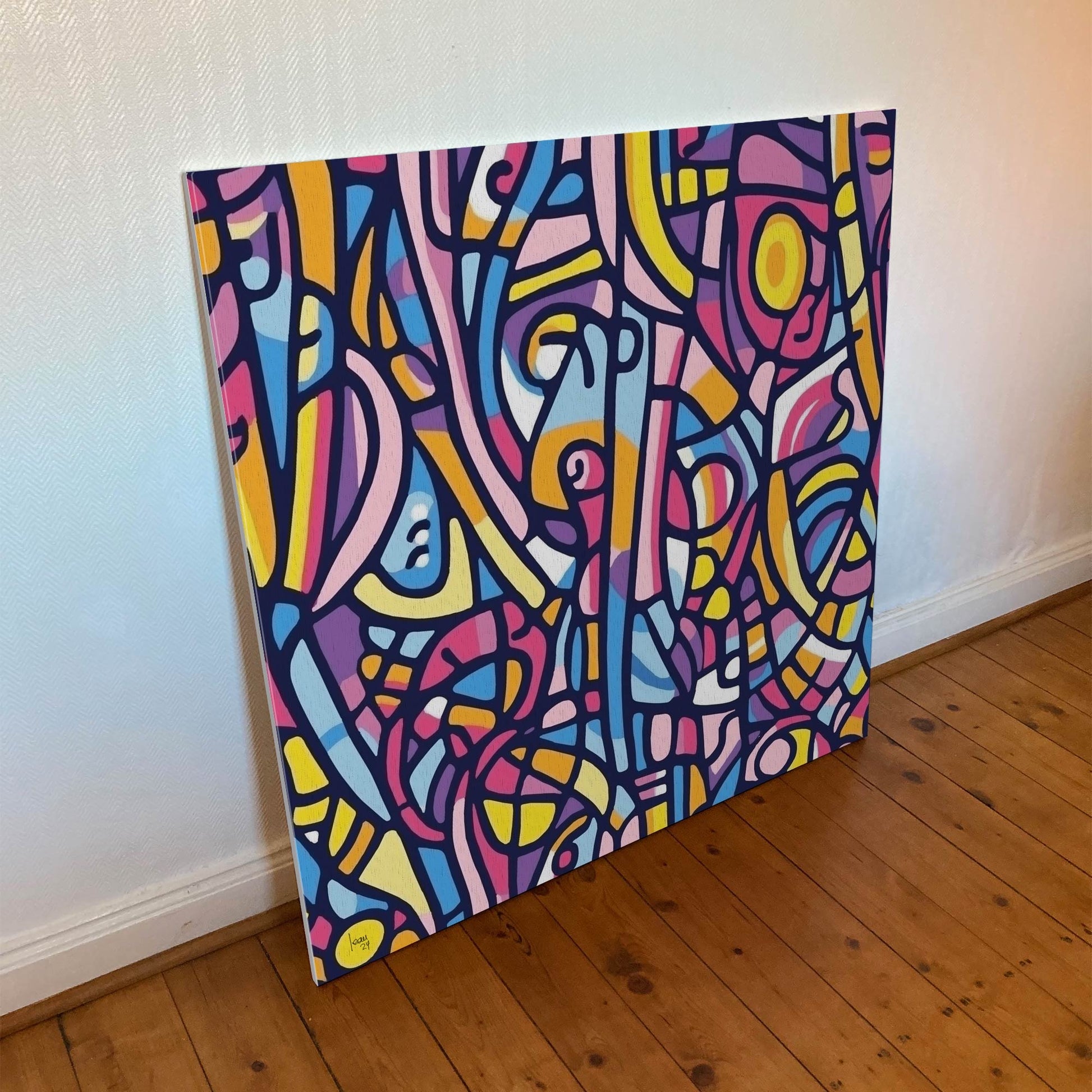 "Fragmentations" tirage d'art contemporain sur toile et châssis bois 100x100cm