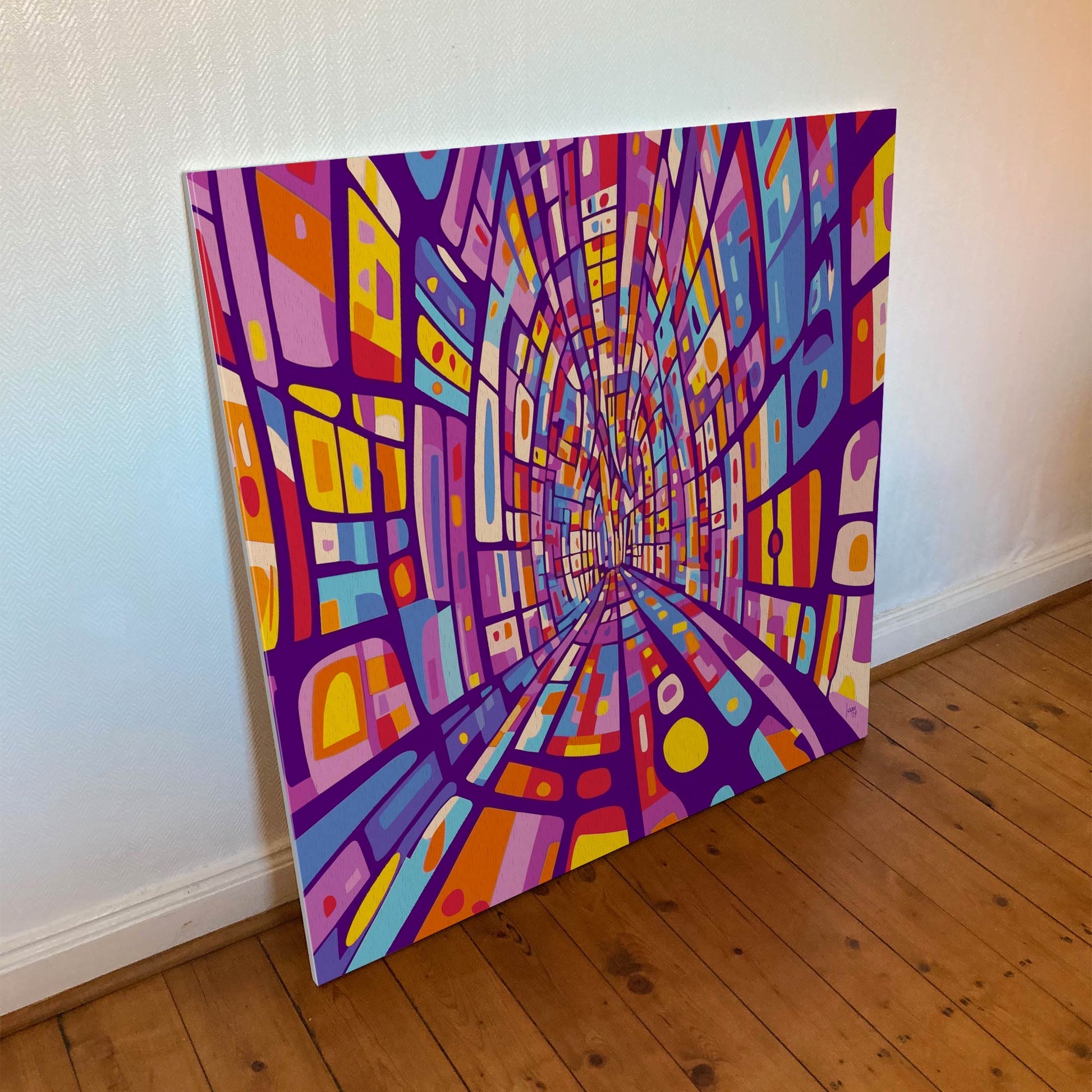 "Cathédrale" tirage d'art contemporain sur toile et châssis bois 100x100cm