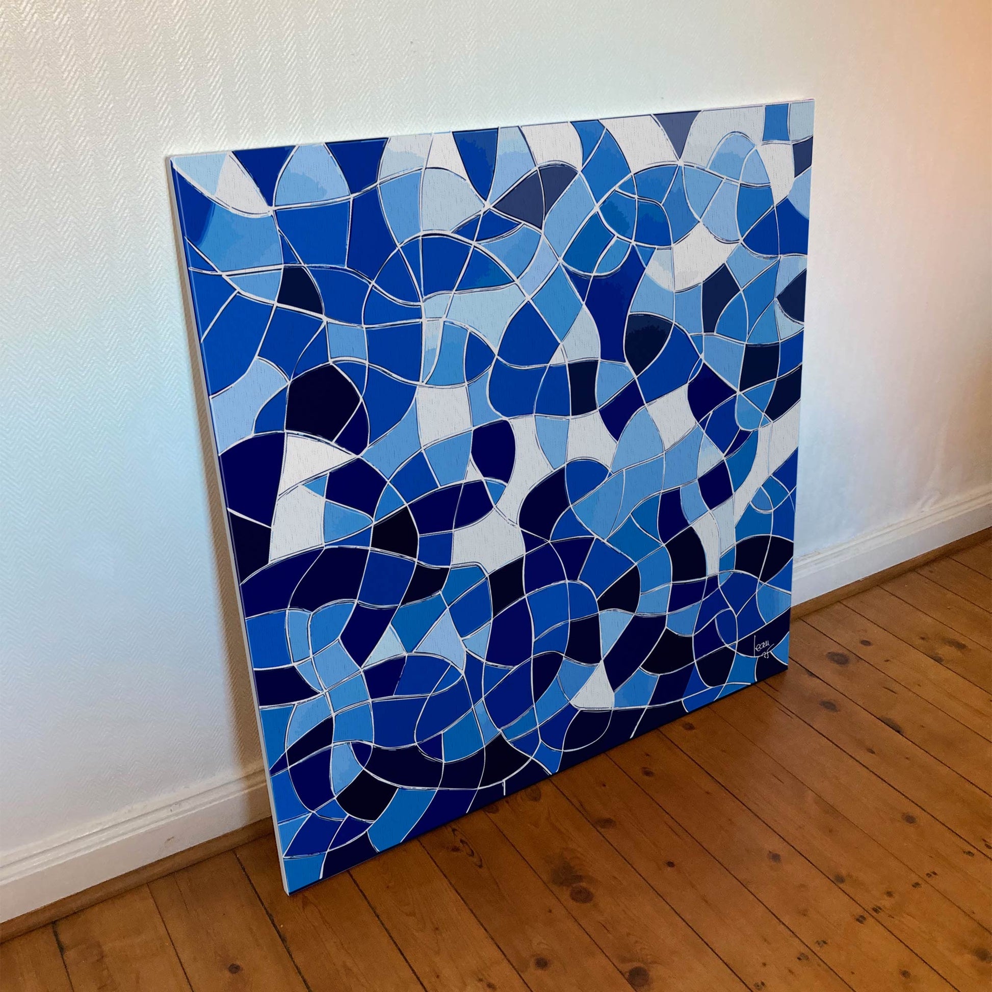 Toile Abysses œuvre bleue Hahnemühle papier fin art océan profond