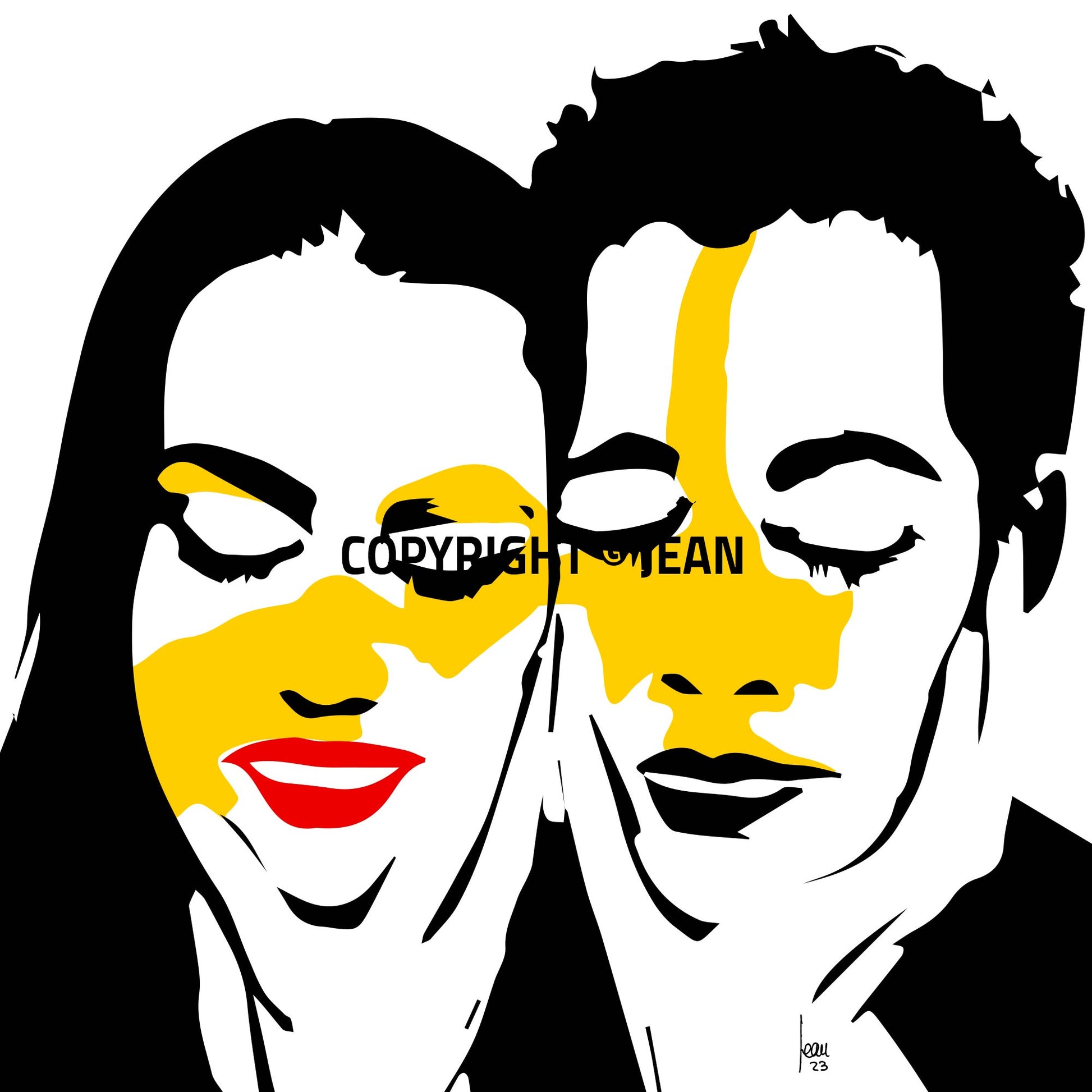 "Connexions" tirage d'art. Art contemporain, art abstrait, portraits, vente en ligne